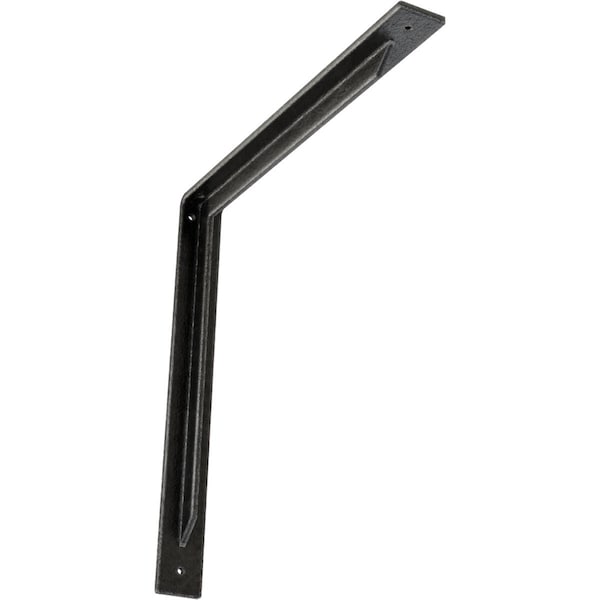 Ekena Millwork Stockport Steel Bracket, Antiqued Pewter 2"W x 18"D x 18"H BKTM02X18X18STAPW - main
